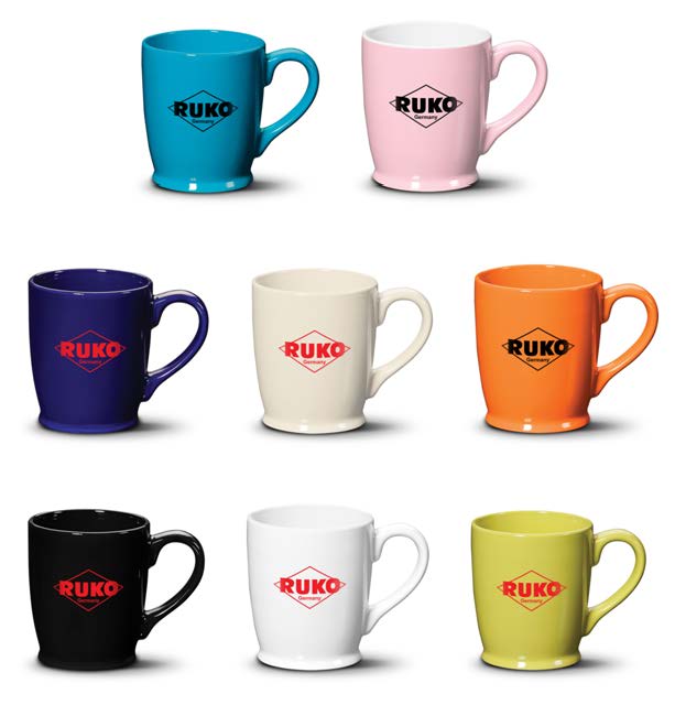 The Eleonora 17oz Ceramic Mug With Sleek Handle - 2" W x 1.5" H